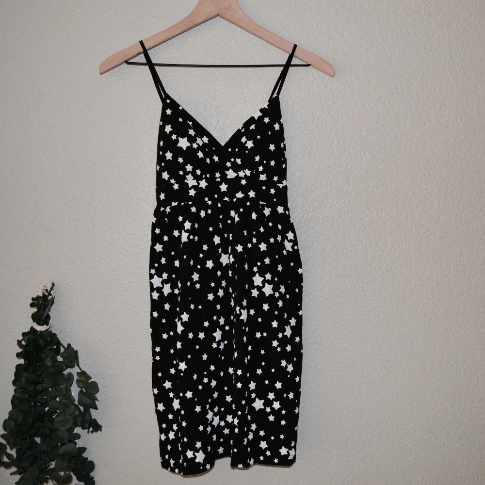Black & White Star Print Dress Sz 1